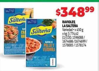 Makro Ravioles la salteña oferta