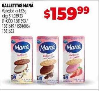 Makro Galletitas maná oferta