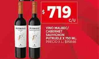 Supermercados DIA Vino malbec-cabernet sauvignon putruele oferta