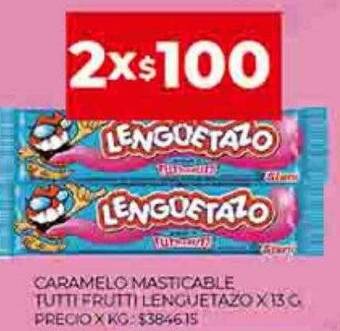 Supermercados DIA Caramelo masticable tutti frutti lenguetazo oferta