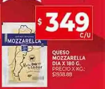 Supermercados DIA Queso mozzarella oferta