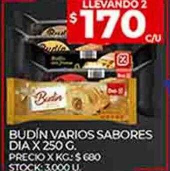 Supermercados DIA Budin varios sabores oferta