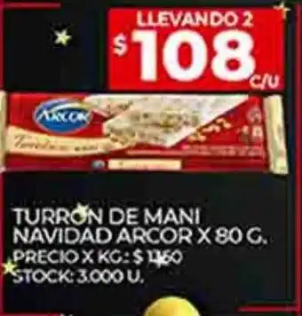 Supermercados DIA Turron de mani navidad arcor oferta