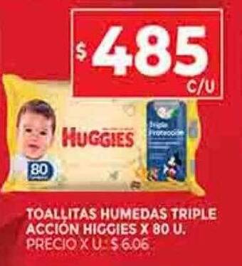 Supermercados DIA Toallitas humedas triple accion higgies oferta