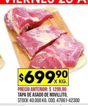 Coto Tapa de Asado De Novillito oferta