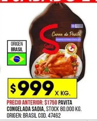 Coto Pavita Congelada Sadia oferta