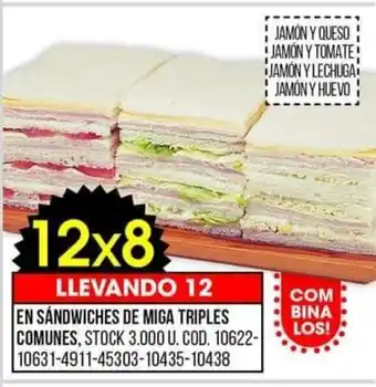 Coto Sándwiches de Miga Triples Comunes oferta