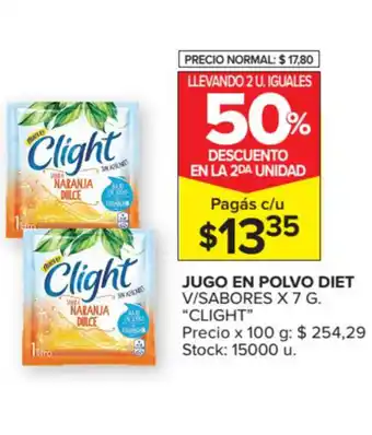 Carrefour Market Clight Jugo en Polvo Diet V/Sabores 7 g. oferta