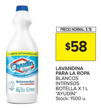 Carrefour Market Ayudín Lavandina para La Ropa Blancos Intensos Botella 1L oferta
