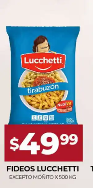 Supermercados Tadicor Fideos Lucchetti Excepto Moñito x 500 kg oferta