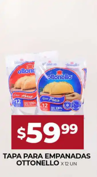 Supermercados Tadicor Tapa Para Empanadas Ottonello x 12 un oferta