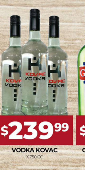Supermercados Tadicor Vodka Kovac x 750cc oferta