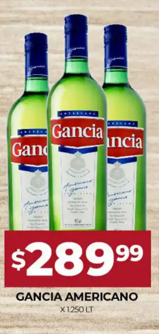 Supermercados Tadicor Gancia Americano x 1250 Lt oferta