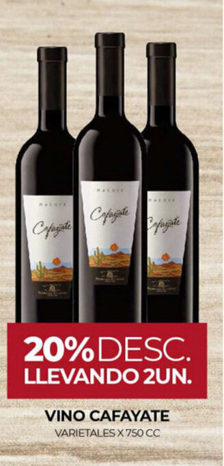 Supermercados Tadicor Vino Cafayate Varietales x 750cc oferta