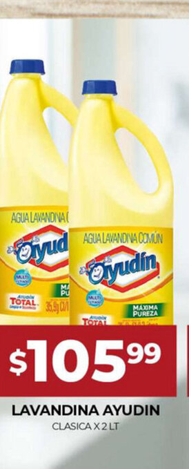 Supermercados Tadicor Lavandina Ayudin Clasica x 2 Lt oferta