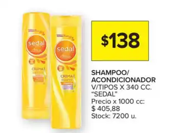 Carrefour Market Sedal Shampoo o Acondicionador 340 cc. oferta
