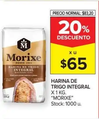 Carrefour Market Morixe Harina De Trigo Integral x1 kg oferta