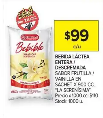 Carrefour Market La Serenísima Bebida Láctea Entera/Descremada x900cc oferta