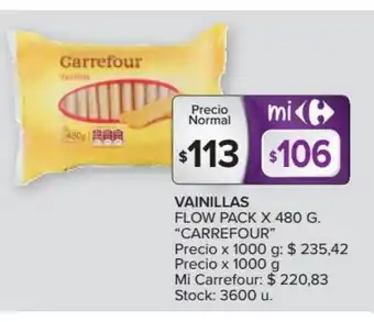 Carrefour Vainillas x480g