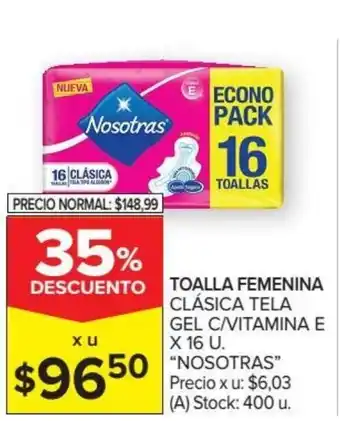Carrefour Market Nosotras Toalla Femenina x16u oferta