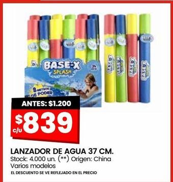 Changomas Lanzador de agua 37 cm. oferta