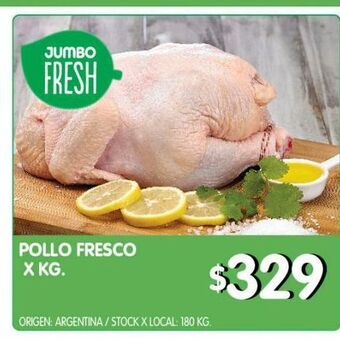 Jumbo Pollo fresco x kg oferta