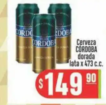 Supermercados Caracol Cerveza cordoba dorada lata x 473 c.c. oferta