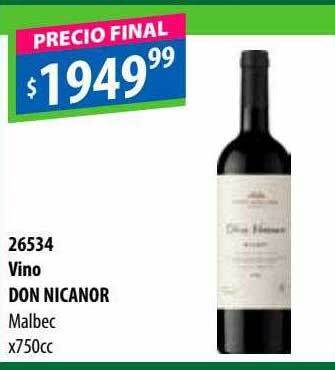 Micropack Vino don nicanor malbec oferta