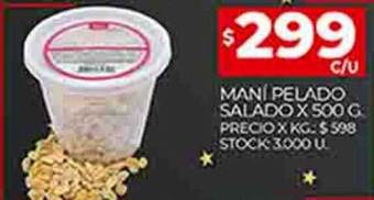 Supermercados DIA Maní pelado salado oferta