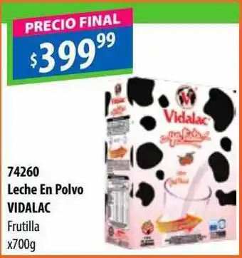 Micropack Leche en polvo vidalac frutilla oferta