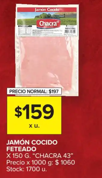 Carrefour Market Chacra 43 Jamón Cocido Feteado 150g oferta