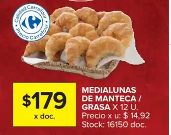 Carrefour Market Medialunas de Manteca / Grasa 12u oferta