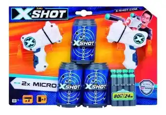 Creciendo Pistola doble micro lanza dardos hasta 24m x-shot oferta