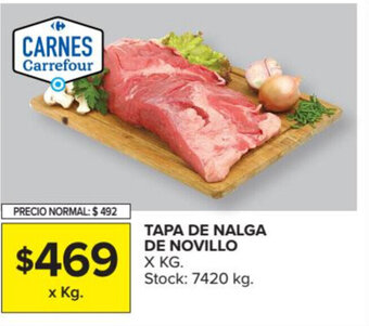 Carrefour Market Tapa de Nalga de Novillo oferta