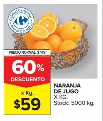Carrefour Market Naranja De Jugo x kg oferta