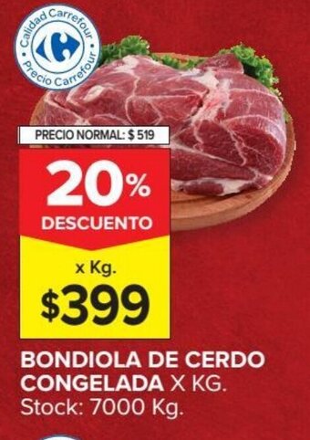 Carrefour Market Bondiola de cerdo congelada oferta