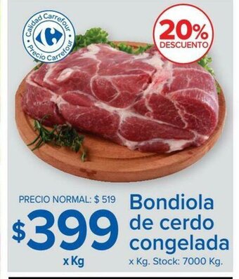 Carrefour Bondiola de cerdo congelada oferta