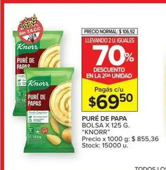 Carrefour Knorr Purè De Papa x125g oferta