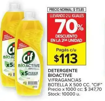 Carrefour Cif Detergente Bioactive x500cc oferta