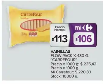 Carrefour Carrefour Vainillas x480g oferta
