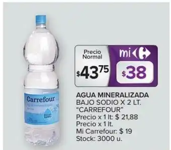 Carrefour Carrefour Agua Mineralizada x2 lt oferta