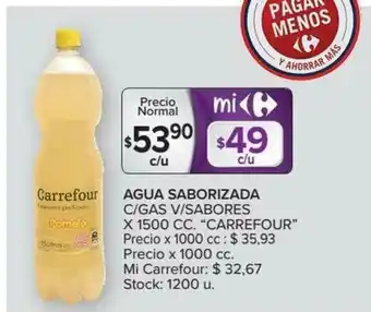 Carrefour Carrefour Agua Saborizada x1500cc oferta