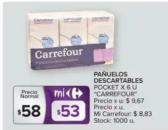 Carrefour Carrefour Pañuelos Descartables x6u oferta