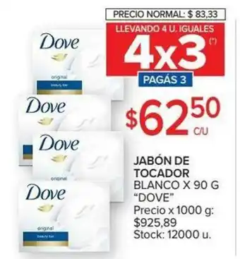 Carrefour Dove Jabón De Tocador x90g oferta
