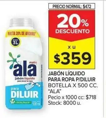 Carrefour Ala Jabón Líquido Para Ropa P/Diluir x500cc oferta