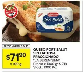 Carrefour La Serenísima Queso Port Salut Sin Lastosa Fraccionado x1000g oferta