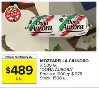 Carrefour Doña Aurora Mozzarella Cilindro x500g oferta