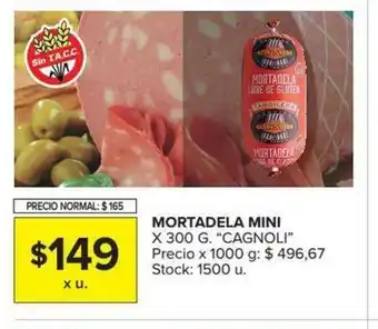 Carrefour Cagnoli Mortadela Mini x300g oferta