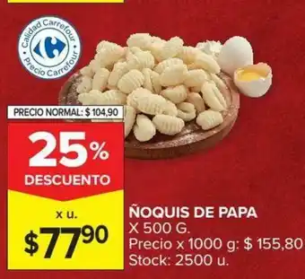 Carrefour ñoquis de papa x500g oferta