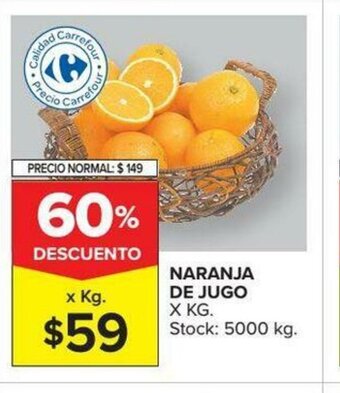 Carrefour Naranja De Jugo x kg oferta
